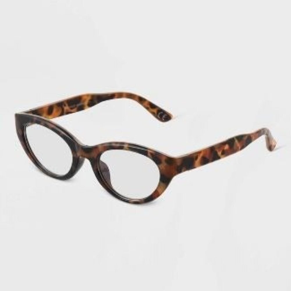 Universal Thread Women's Tortoise Print Cateye Blue Light Filtering Glasses - Picture 2 of 9